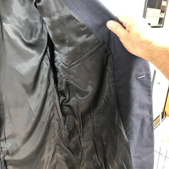 Jos A Bank Sport Coat Mens 43L Long Gray 100% Wool Jacket Blazer Office Classic - Picture 9 of 12